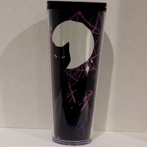 Starbucks Halloween Black Glitter Cat Glow in the Dark Moon Venti Tumbler
